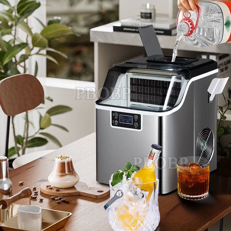 Commercial Kitchen Ice Machine - PBOBP Ice Cube Maker 30KG Water