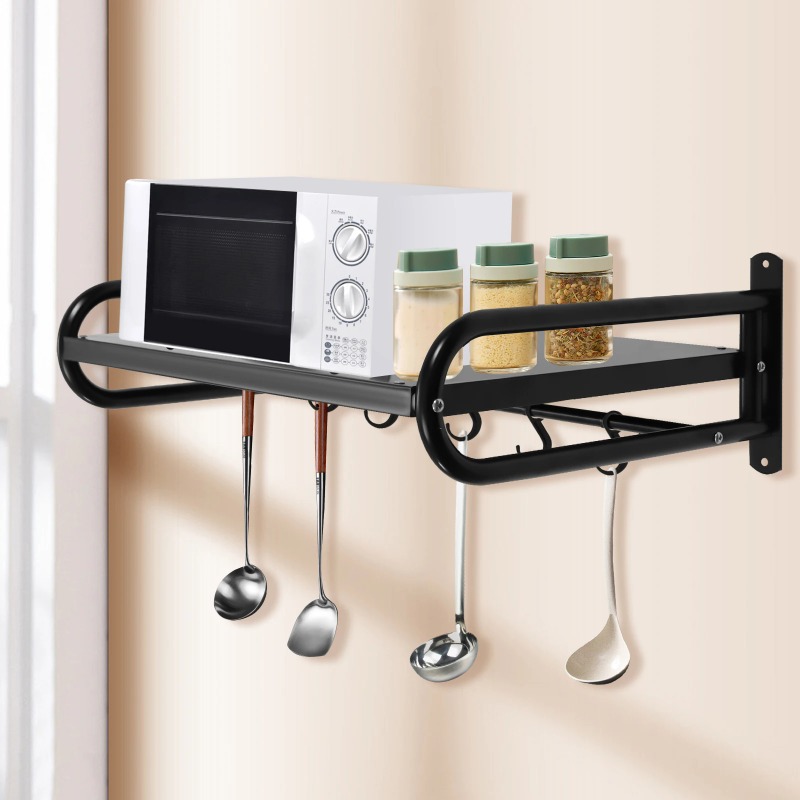 Commercial Kitchen Manufacturers - Wall-Mounted Microwave Oven Rack, Durable Carbon