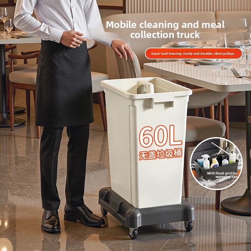 Commercial Kitchen Cleaning Services - Restaurant Service Cart with Wheels Garbage