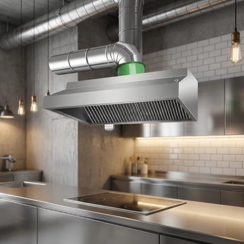 Commercial Kitchen Exhaust - Commercial Customizable Kitchen Wall-mounted Stainless Steel