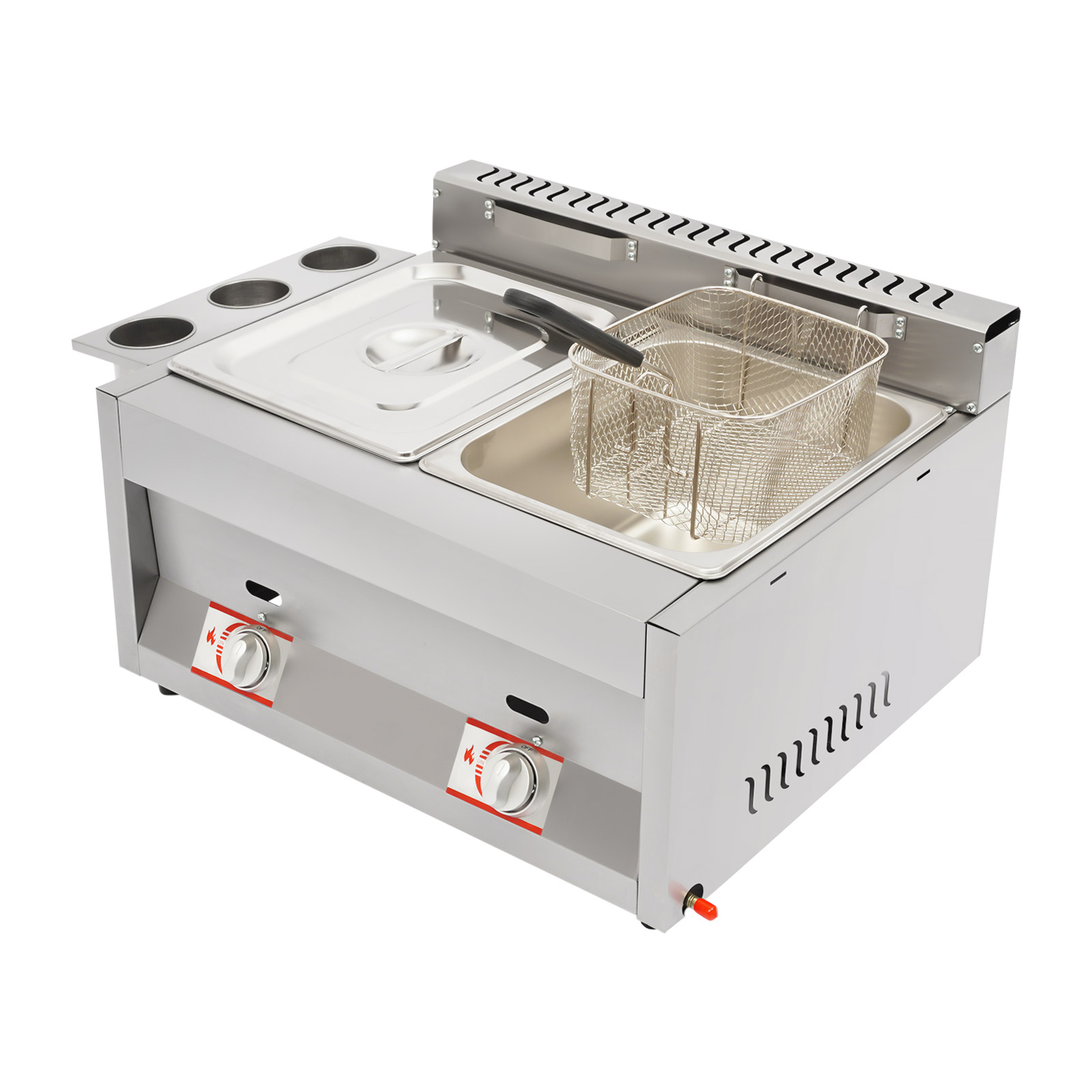 Deep Fryer Commercial - Commercial Deep Fryer 2-Tank 6.34Qt LPG