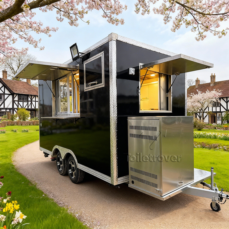 Commercial Kitchen Trailer - Outdoor Commercial Food Truck Hot Dog