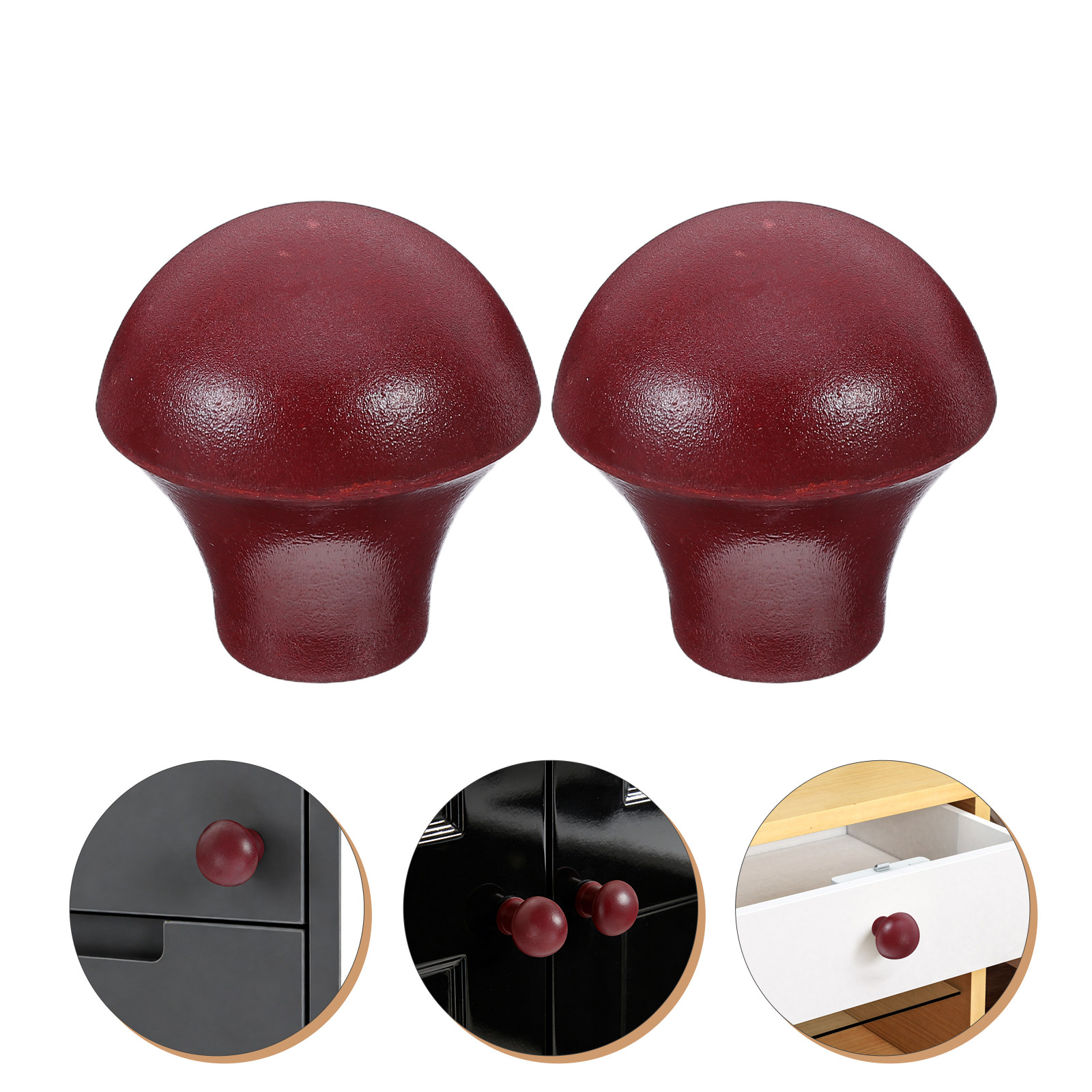 2Pcs Mushroom Handle Small Pul - Commercial Kitchen Hardware 评论和价格