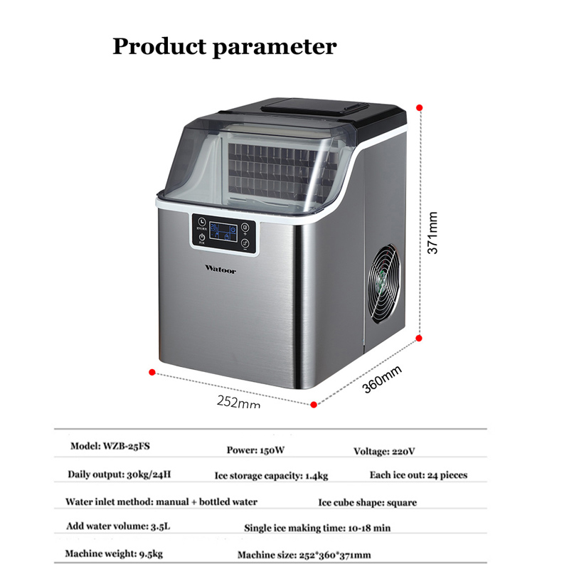 PBOBP Ice Cube Maker 30KG Wate - Commercial Kitchen Ice Machine 评论和价格