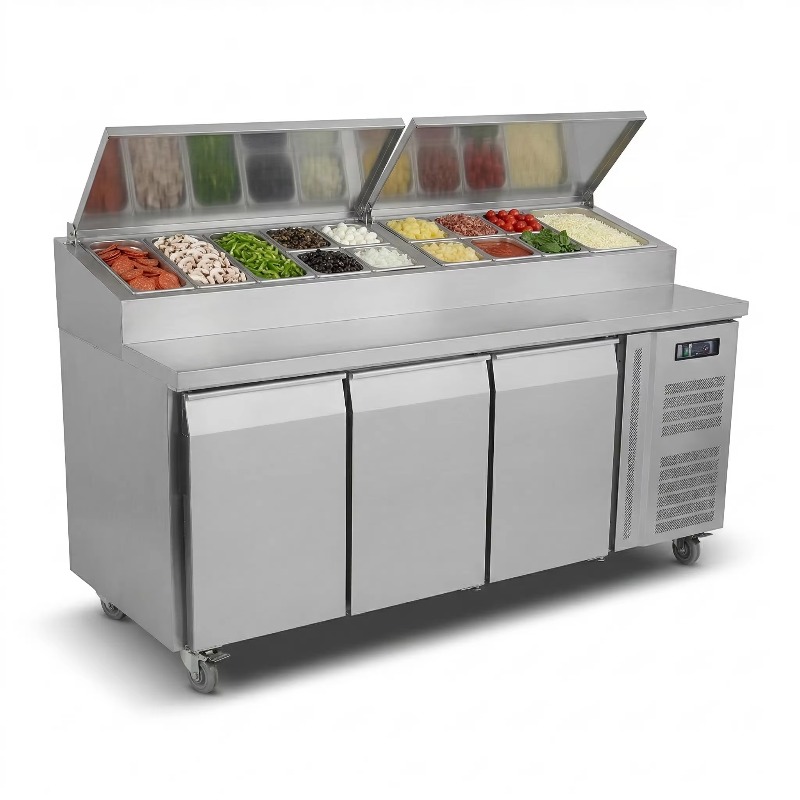 OEM Counter Fridge Sandwich Pr - Commercial Kitchen Prep Table 评论和价格