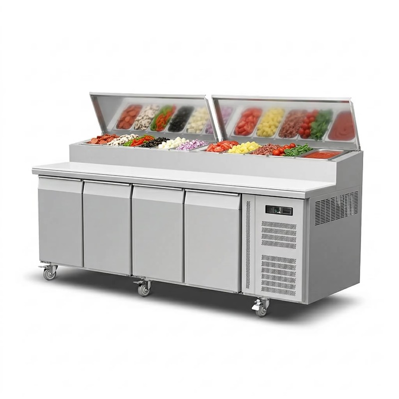 OEM Counter Fridge Sandwich Pr - Commercial Kitchen Prep Table 评论和价格