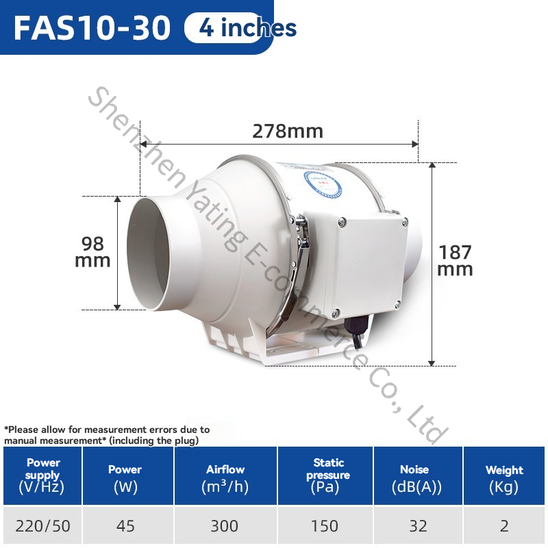 4inch Commercial Exhaust Fan P - Commercial Kitchen Exhaust 评论和价格