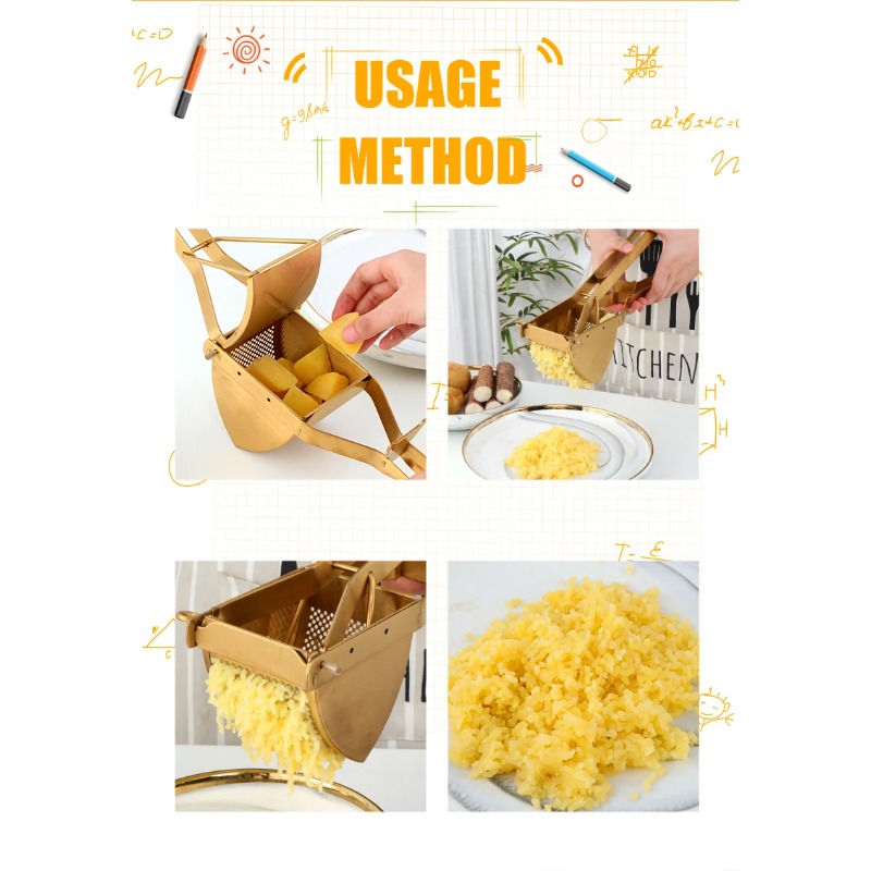 1pc Gold Potato Ricer Manual L - Commercial Kitchen Manufacturers 评论和价格