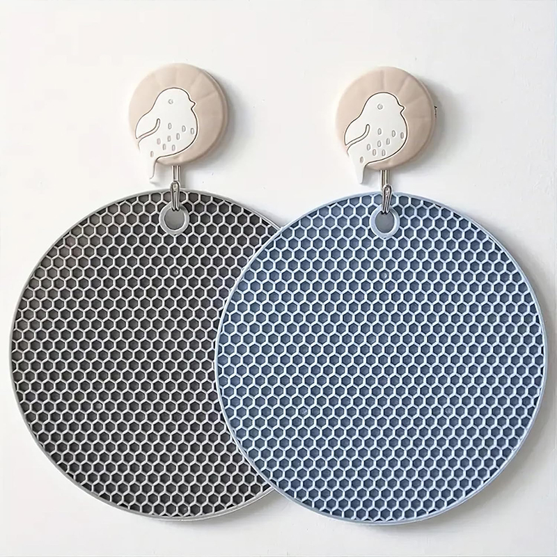 2/4PCS Round Silicone Trivet H - Commercial Kitchen Prep Table 评论和价格