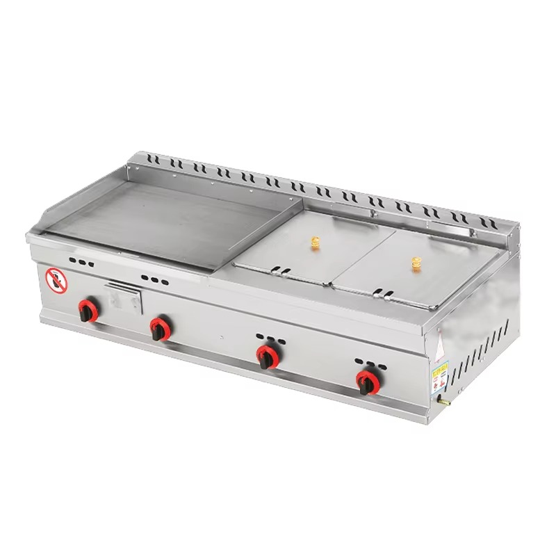 Commercial Gas Grill + Double  - Deep Fryer Commercial 评论和价格