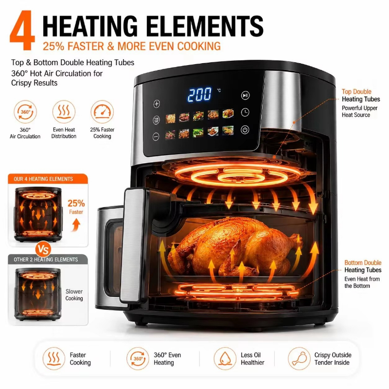 Home Using 8.5L Air Fryer 2400 - Deep Fryer Commercial 评论和价格