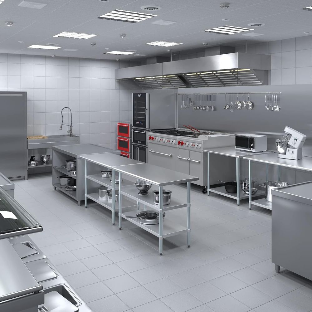 StainlSteel Table + Add Caster - Commercial Kitchen Prep Table 评论和价格