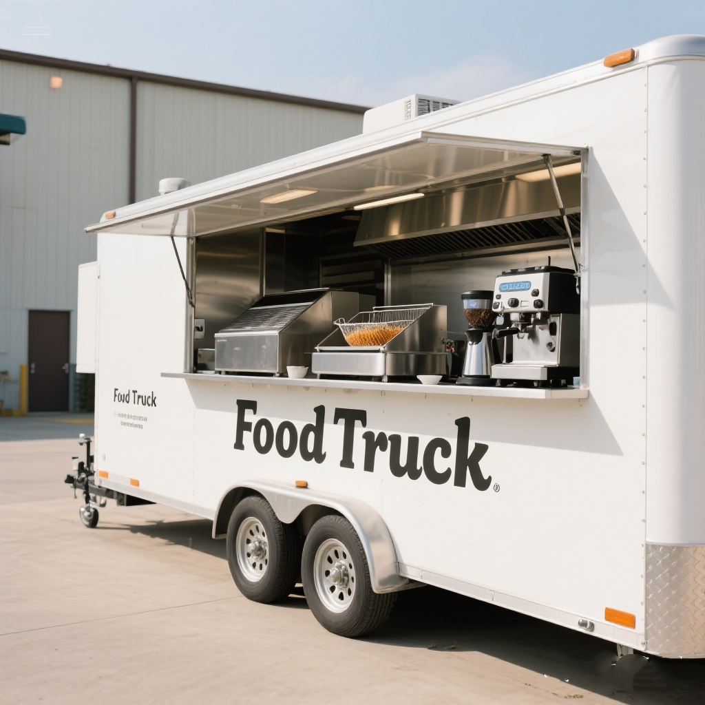 Mobile Food Truck With Full Ki - Commercial Kitchen Trailer 评论和价格